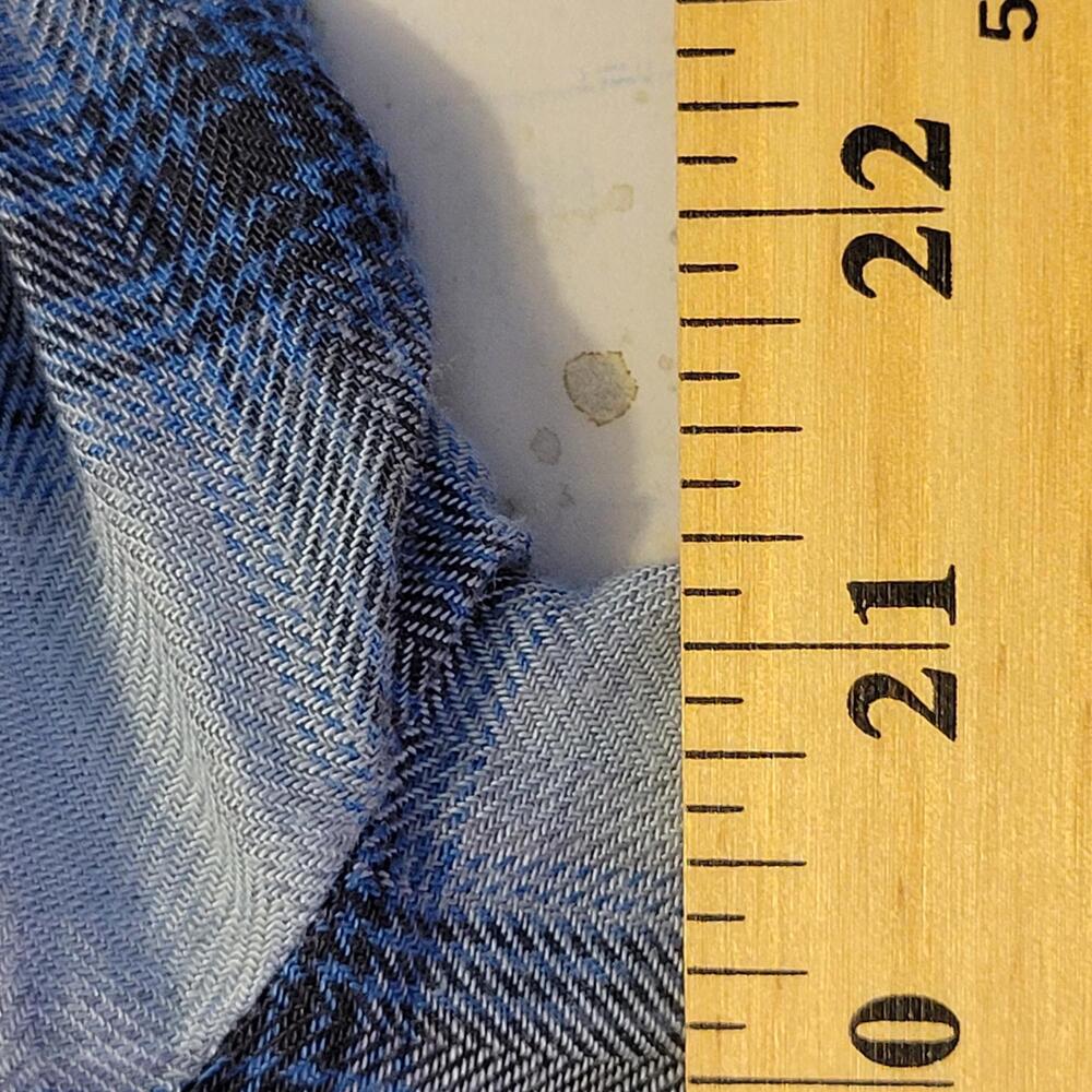 Bass 2 Pack Red Blue Plaid and Stripes Peasant Tops Women Size M - Picture 5 of 8